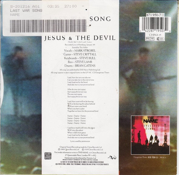 The Name : Last War Song (7", Single)