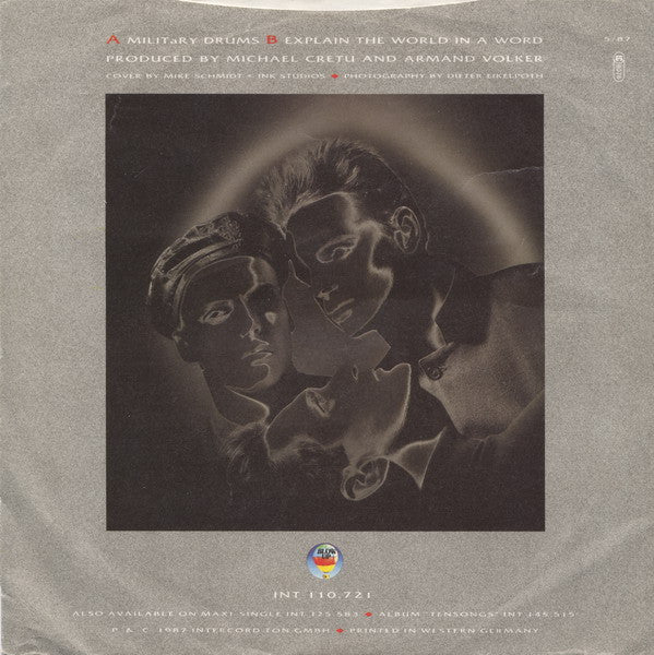 Hubert Kah : Military Drums (7", Single, Red)