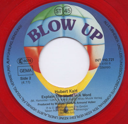 Hubert Kah : Military Drums (7", Single, Red)