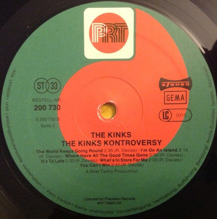The Kinks : The Kink Kontroversy (LP, Album, Mono, RE)
