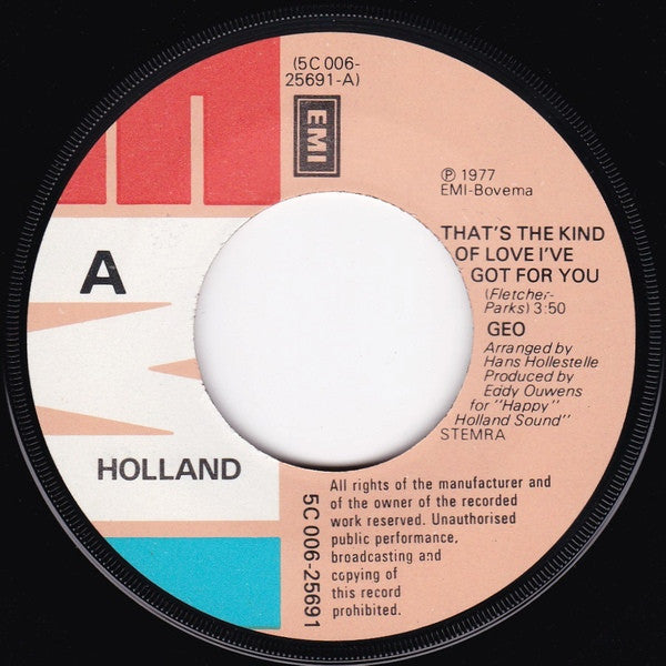 Geo (4) : That's The Kind Of Love I've Got For You / Racingcars And Moviestars (7", Single)