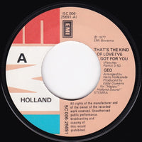Geo (4) : That's The Kind Of Love I've Got For You / Racingcars And Moviestars (7", Single)