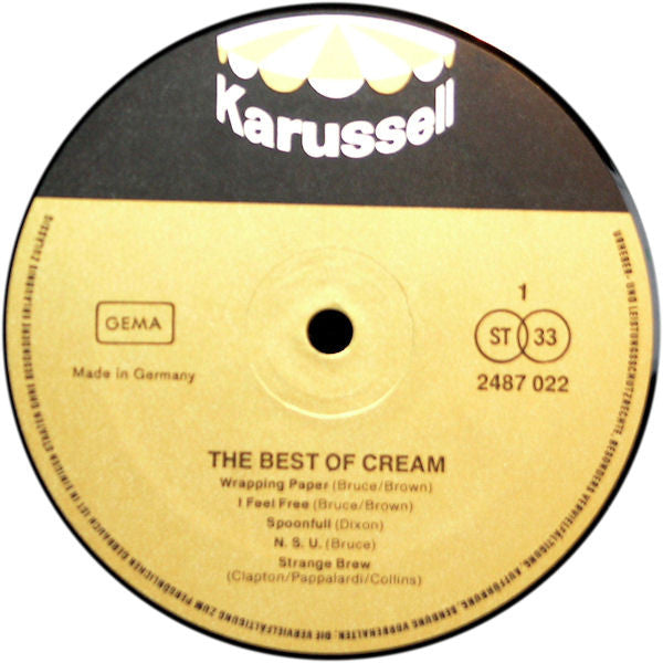 Cream (2) : The Best Of Cream (2xLP, Comp)