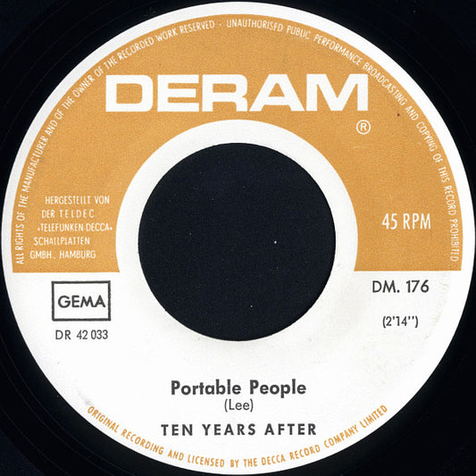 Ten Years After : Portable People / Sounds (7", Single)