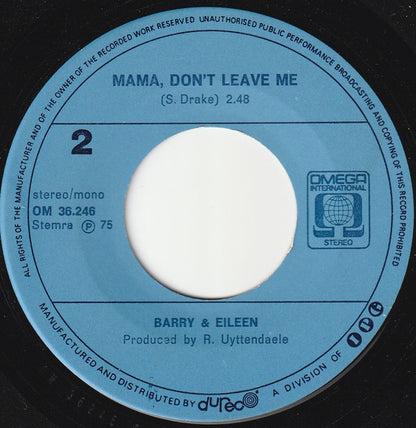 Barry & Eileen : If You Go (7", Single, Mono, Blu)