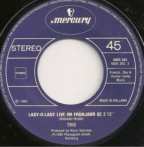 Trio : Anna - Letmein Letmeout (7", Single)
