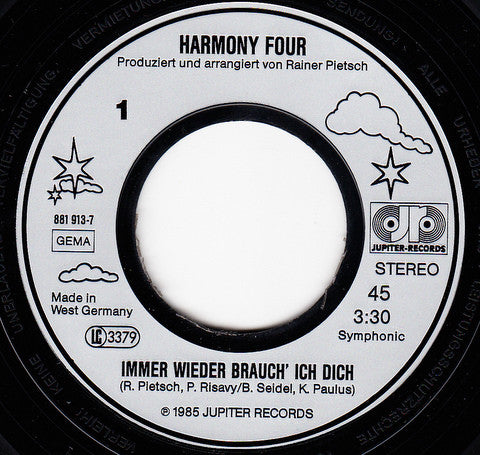 Harmony Four : Immer Wieder Brauch' Ich Dich (7", Single)