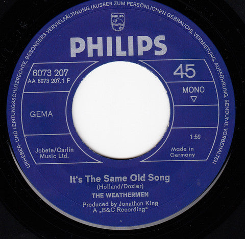 Weathermen (2) : It's The Same Old Song (7", Single, Mono)