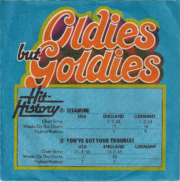 The Casuals / The Fortunes : Jesamine / You've Got Your Troubles (7", Single)