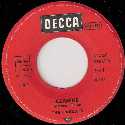 The Casuals / The Fortunes : Jesamine / You've Got Your Troubles (7", Single)