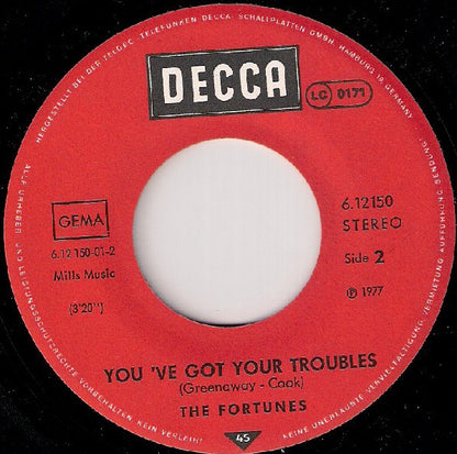The Casuals / The Fortunes : Jesamine / You've Got Your Troubles (7", Single)