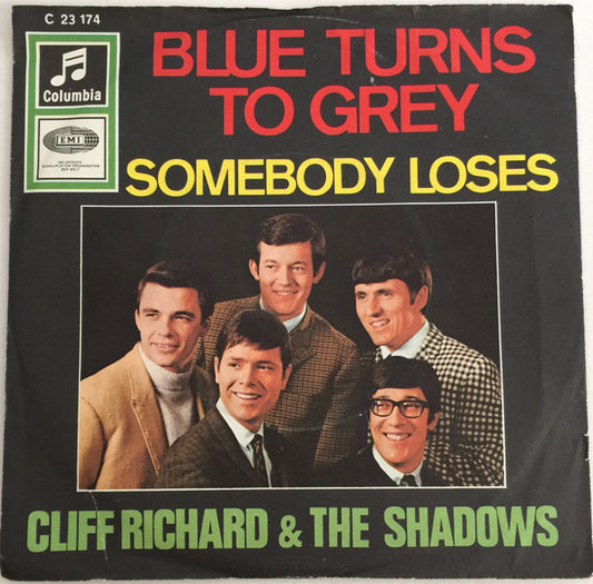 Cliff Richard & The Shadows : Blue Turns To Grey (7", Single)