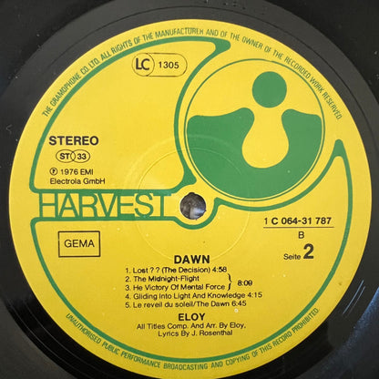 Eloy : Dawn (LP, Album, RP)
