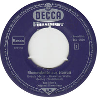 Tau Moe's Original Hawaiians : Blumenkette Aus Hawaii No. 1 (7", EP, Mono)