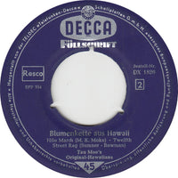 Tau Moe's Original Hawaiians : Blumenkette Aus Hawaii No. 1 (7", EP, Mono)