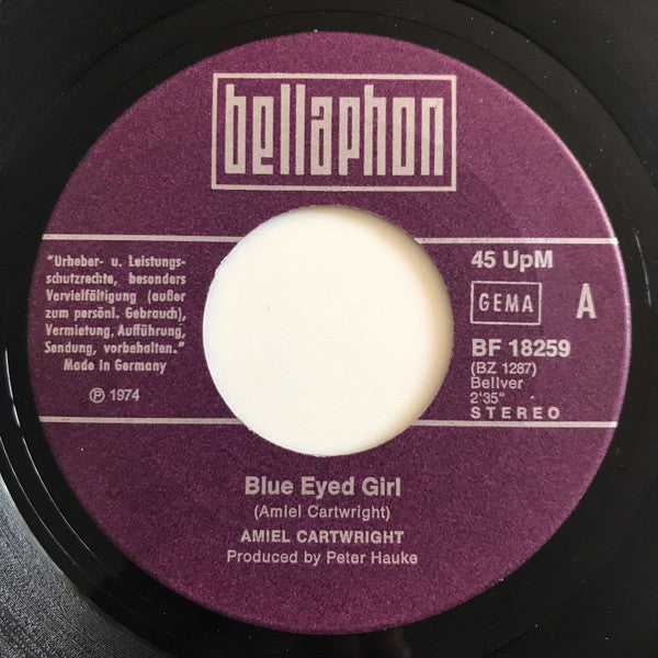 Amiel Cartwright : Blue Eyed Girl / Walk On By (7")
