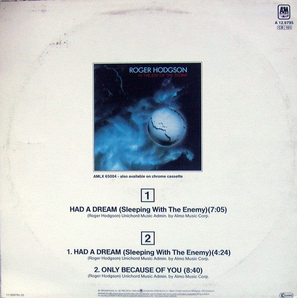 Roger Hodgson : Had A Dream (Sleeping With The Enemy) (Long Version) (12", Maxi)