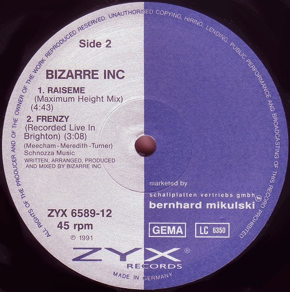 Bizarre Inc : Such A Feeling (12", Maxi)