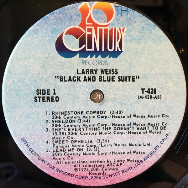 Larry Weiss : Black & Blue Suite (LP, Album)