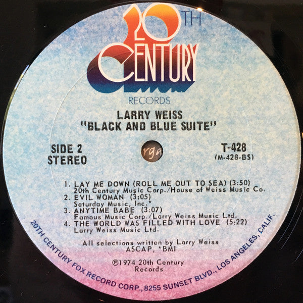 Larry Weiss : Black & Blue Suite (LP, Album)