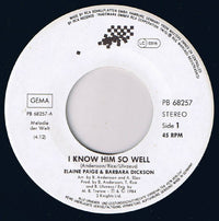 Elaine Paige And Barbara Dickson : I Know Him So Well (7", Single)