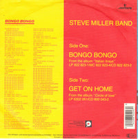 Steve Miller Band : Bongo Bongo (7", Single)