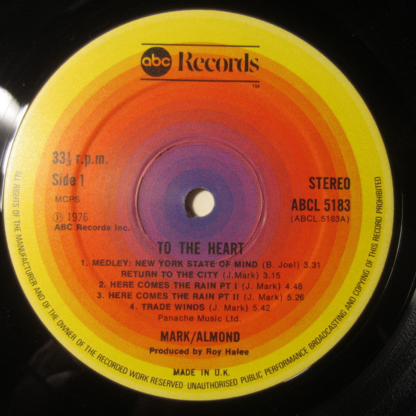 Mark-Almond : To The Heart (LP, Album)