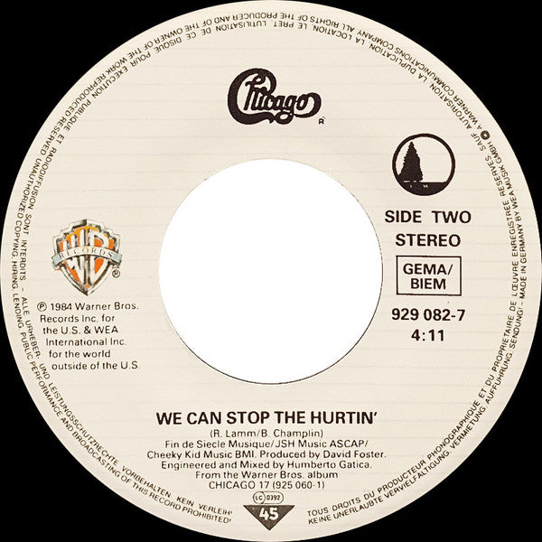 Chicago (2) : Along Comes A Woman (7", Single)