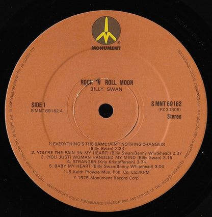 Billy Swan : Rock 'N' Roll Moon (LP, Album)