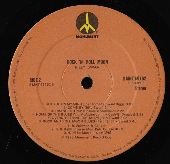 Billy Swan : Rock 'N' Roll Moon (LP, Album)