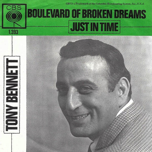 Tony Bennett : Boulevard Of Broken Dreams (7", Single)