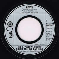 Dawn (5) Featuring Tony Orlando : Tie A Yellow Ribbon Round The Ole Oak Tree (7", Single)