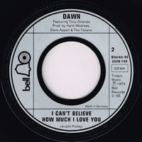 Dawn (5) Featuring Tony Orlando : Tie A Yellow Ribbon Round The Ole Oak Tree (7", Single)