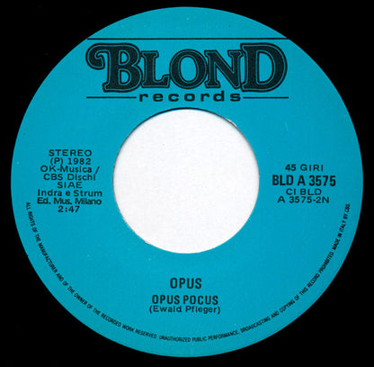 Opus : Flyin' High (7", Single)
