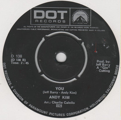 Andy Kim : A Friend In The City (7")