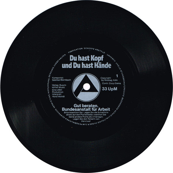 Horst Mand : Nicht Ruh'n. Was Tun. (Flexi, 7", Single)