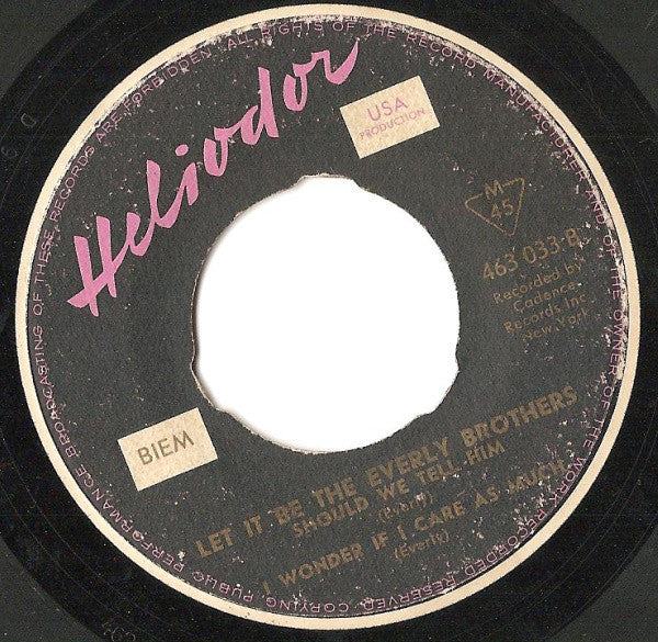 Everly Brothers : Let It Be (7", EP)
