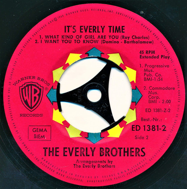 Everly Brothers : It's Everly Time (7", EP)