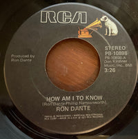 Ron Dante : How Am I To Know (7", Single)
