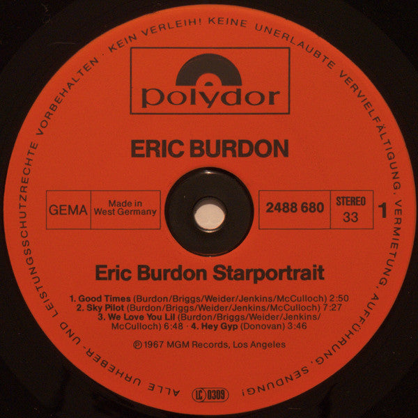 Eric Burdon : Starportrait (2xLP, Comp, RE + Box)