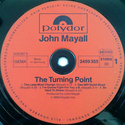 John Mayall : The Turning Point (LP, Album, RE)