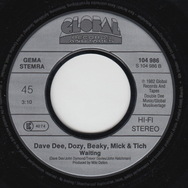 Dave Dee, Dozy, Beaky, Mick & Tich : Do-Wah-Diddy (7")