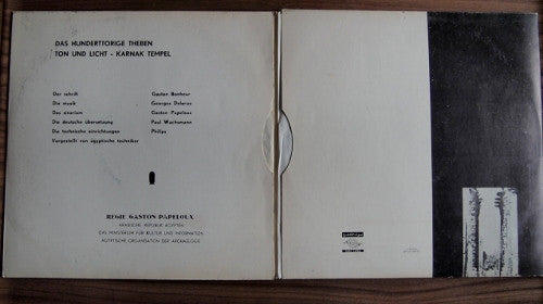 Gaston Bonheur, Georges Delerue : Temple Von Karnak (Das Hunderttorige Theben - Ton Und Licht) (2xLP, Ger)