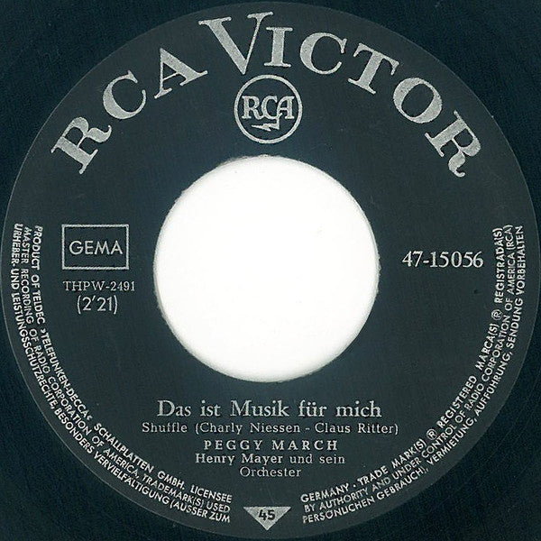 Peggy March : Das Ist Musik Für Mich / Das Glück Läßt Sich Zeit (7", Single)