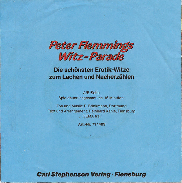 Peter Flemming : Peter Flemmings Witz-Parade (7")