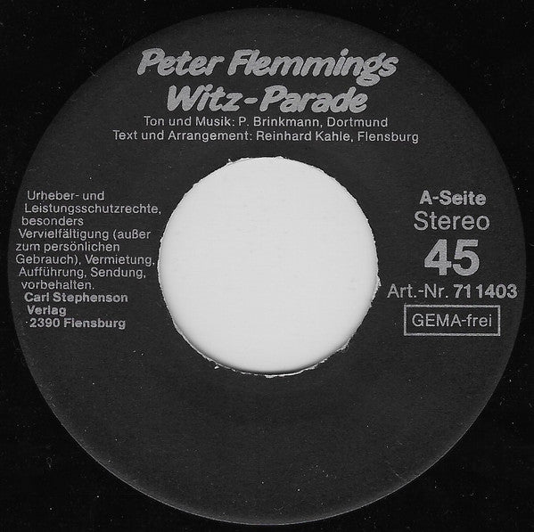Peter Flemming : Peter Flemmings Witz-Parade (7")