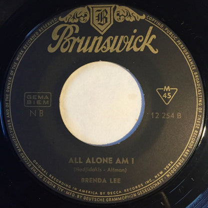 Brenda Lee : Save All Your Lovin' For Me (7", Mono)