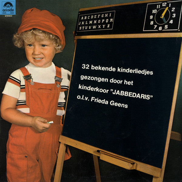Kinderkoor Jabbedaris : 32 Bekende Kinderliedjes (LP, Comp)