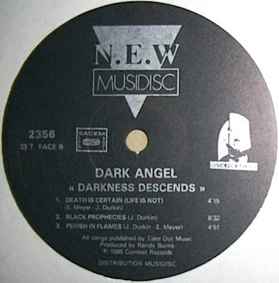 Dark Angel (3) : Darkness Descends (LP, Album)