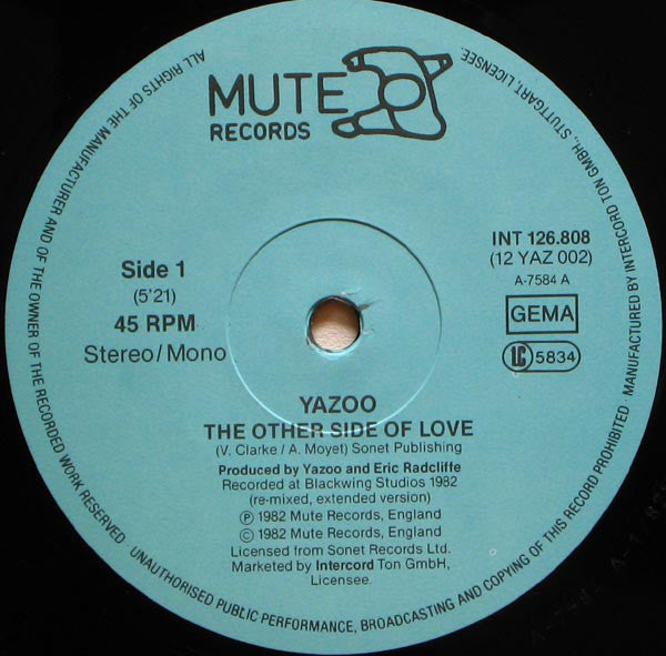 Yazoo : The Other Side Of Love (12", Single)